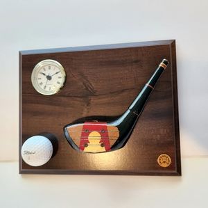 Jack Nicklaus Celebrity Vintage Golf Club ball clock plaque